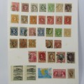Page with 38 Greek stamps - used hinged