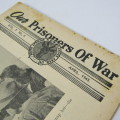 WW2 Prisoners of War info booklet - April 1945 with postal cover - corner tear