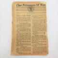 WW2 Information newspaper - Our prisoners of War January 1943 - loose outer pages