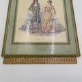 Vintage restoration costume print in frame