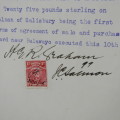 Rhodesia 1914 receipt for land bought near Bulawayo - rarely seen