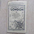 Vintage London Map - The authentic map including underground railway - 86 x 59cm