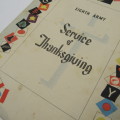 WW2 8th Army Service of Thanksgiving 1945 program