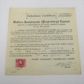 1939 Debenture Certificate - Modern Investments