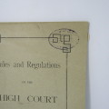 1902 Rules and Regulations of the High Court of the Transvaal - original