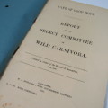 Cape of Good Hope Original Report of the Select Committee on Wild Carnivora - June 1896