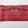 Antique Peter Leech and Son black Treacle label