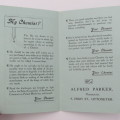 Alfred Parker pharmacist vintage advert - Excellent condition