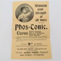 Phos Tonic advert - Excellent condition