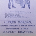 Antique Alfred Morgan chemist flyer