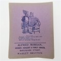 Antique Alfred Morgan chemist advertising leaflet
