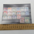 Lot of 18 Rhodesia and Southern Rhodesia Revenue stamps