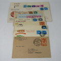 Lot of 9 India First Day Covers 1950`s