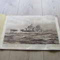British Warships - The Royal Navy book published by the Illustrated London news - some damage