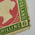 Heligoland 6 Schilling mint stamp - SG 4 - Rouletted