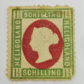 Heligoland 1½ Schilling stamp - SG9 - Lot of old hinge marks