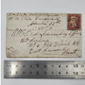 Postal cover to East Greenwich Kent England 12 November 1857 - See description