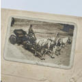 Russia to London early 1900`s with Russian stamp and cancellations on back of picture of carriage