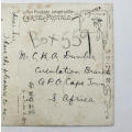 1921 Postcard Osaka Japan to Cape Town South Africa with 4 Sen Japanese stamp