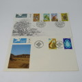 South West Africa SACC 124-131 pairs mint plus FDC`s no 3, 5, 6, 8