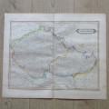 Original 1830`s map of Bohemia & Moravia - published by W. Lizars, Edinburgh