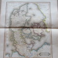 Original 1830`s map of Denmark - published by W. Lizars, Edinburgh - 47 x 57cm