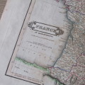 Original 1830`s map of France in departments - published by W.H. Lizars, Edinburgh - 57 x 47cm