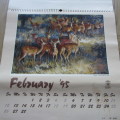 1995 KWV Zakkie Eloff artwork calendar - front cover damaged