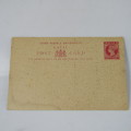 Collection of 5 Natal antique post / letter cards with pre printed stamps - rarely seen