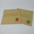Pair of Newspaper wrappers with South African 1/2d & 1d pre printed stamps - top condition