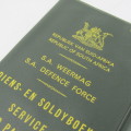 SA Defence Force Service & Pay book cover DD2094(b) with unused service book