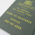 SA Defence Force Service & Pay book cover DD2094(b) with unused service book
