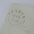 Great Britain Postal Cover with penny red stamp ( corner letters E&G) 1841