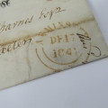 Postal piece with Penny Red stamp (corner letters I&A) posted 17 Dec 1884