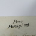 Postal piece with Penny Red stamp (corner letters I&A) posted 17 Dec 1884