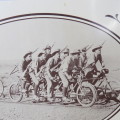 South West Africa 1976 reprint of State Archive photo bicycle on rails patrol of Kimberley Regiment