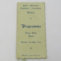 1935 Paarl Municipal Employees Association Dance programme booklet with pencil