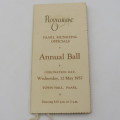 1937 Paarl Municipal Officials Annual ball programme booklet with pencil