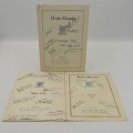 Huis Marais Stellenbosch Dinee 1951, 1952 and 1953 - programs Signed by attendees a rare find