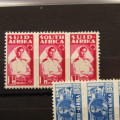 South Africa Reduced size war Effort stamps SACC 95-102