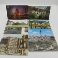 Lot of 10 Vintage British postcards - each one with a different stamp