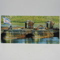 Lot of 6 elongated cards / postcards with russian submarines