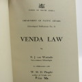Union of South Africa - Department of Native Affairs publication 1948 Venda Law Part 1 & Part 2
