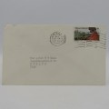 Letter sent from Umtata, Transkei to Strand, South Africa with Transkei 4c stamp cancelled