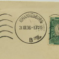 Letter sent on Newspaper press union of South Africa Stationery with 1/2 d Springbok stamp cancelled