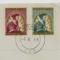 South West Africa Calvin`s Death set on First Day Cover SACC 225,226