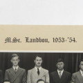 Photo of Agricultural Maters degree students of University of Stellenbosh 1953-1954 with names