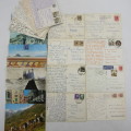 Lot of 33 Italy postcards - all vintage and all with Italian stamps