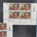 Stamp file with over 230 Namibia control blocks - a nice lot - With definitive issue blocks