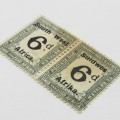 South West Africa Postage due 1927 pair 6d mint hinged